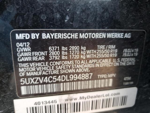Photo 13 from auction – 2013 BMW X5 XDRIVE3 with VIN 5UXZV4C54DL994887