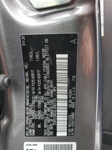 Photo 14 from auction – 2020 TOYOTA SIENNA XLE with VIN 5TDYZ3DC0LS065155