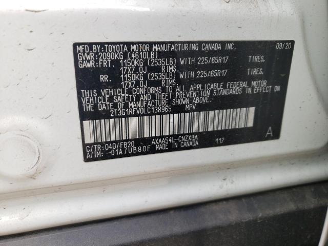 Photo 14 from auction – 2020 TOYOTA RAV4 LE with VIN 2T3G1RFV0LC138965
