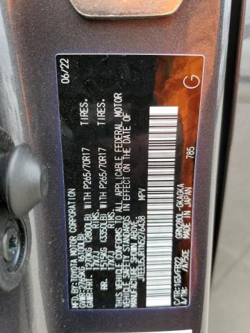 Photo 13 from auction – 2022 TOYOTA 4RUNNER SR with VIN JTEEU5JR1N5276438