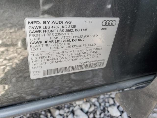 Photo 14 from auction – 2018 AUDI Q3 PREMIUM with VIN WA1BCCFS8JR015430