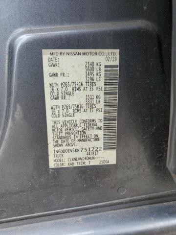 Photo 12 from auction – 2019 NISSAN FRONTIER S with VIN 1N6DD0EV5KN751222