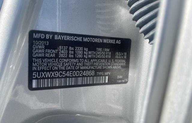 Photo 10 from auction – 2014 BMW X3 XDRIVE2 with VIN 5UXWX9C54E0D24868