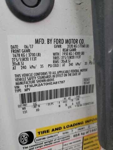 Photo 14 from auction – 2017 FORD EXPEDITION with VIN 1FMJK2AT0HEA81787