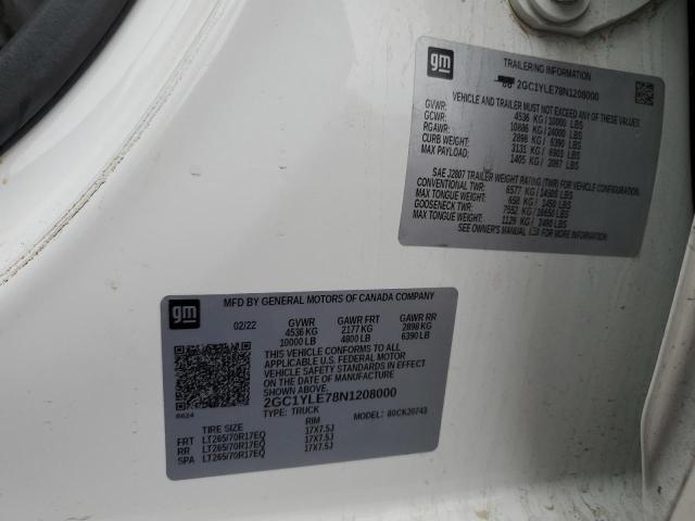 Photo 14 from auction – 2022 CHEVROLET 2500 4X4 with VIN 2GC1YLE78N1208000