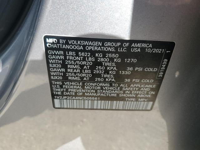 Photo 14 from auction – 2022 VOLKSWAGEN ATLAS SE with VIN 1V2JP2CA4NC505561
