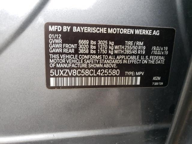 Photo 14 from auction – 2012 BMW X5 XDRIVE5 with VIN 5UXZV8C58CL425580