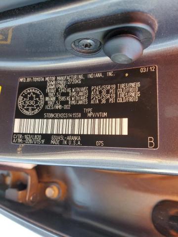 Photo 14 from auction – 2012 TOYOTA HIGHLANDER with VIN 5TDBK3EH2CS141558
