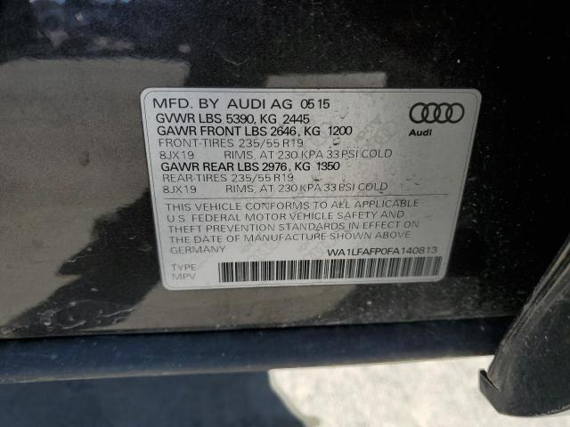 Photo 14 from auction – 2015 AUDI Q5 PREMIUM with VIN WA1LFAFP0FA140813