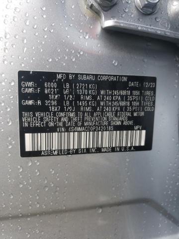 Photo 14 from auction – 2023 SUBARU ASCENT PRE with VIN 4S4WMACD0P3420185