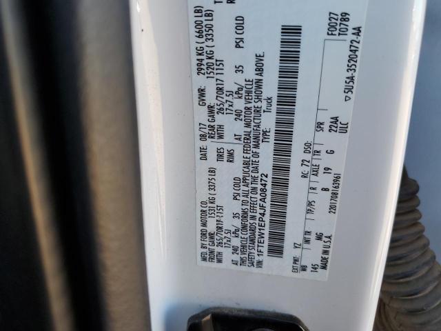 Photo 12 from auction – 2018 FORD F150 SUPER with VIN 1FTEW1EP4JFA08472