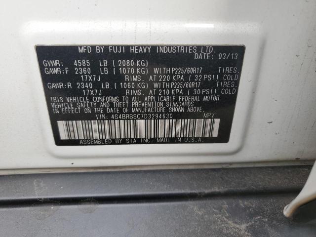Photo 12 from auction – 2013 SUBARU OUTBACK 2. with VIN 4S4BRBSC7D3294630