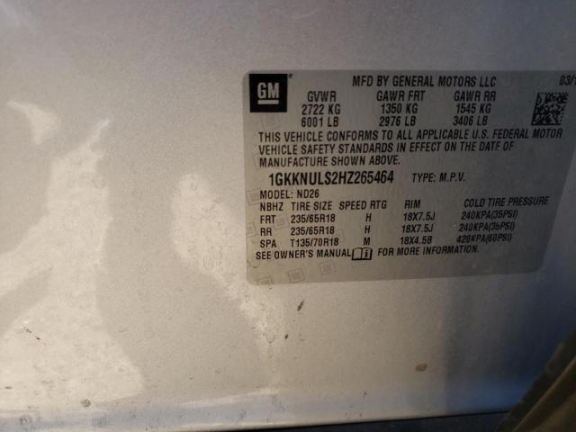 Photo 14 from auction – 2017 GMC ACADIA SLT with VIN 1GKKNULS2HZ265464