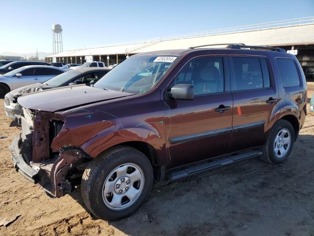 HONDA PILOT LX 2014 with VIN 5FNYF3H25EB022867 - Photo from auction