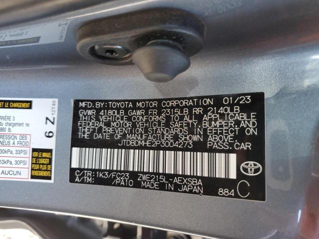 Photo 12 from auction – 2023 TOYOTA COROLLA LE with VIN JTDBDMHE2P3004273