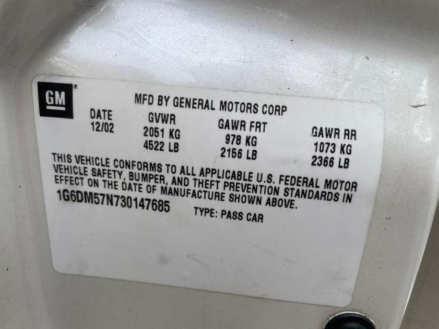Photo 10 from auction – 2003 CADILLAC CTS with VIN 1G6DM57N730147685
