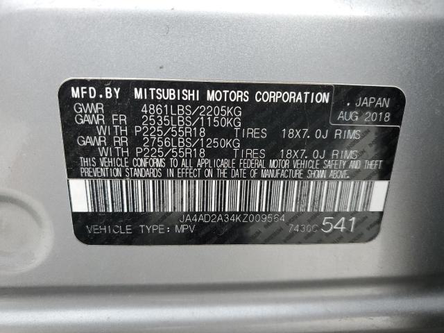 Photo 14 from auction – 2019 MITSUBISHI OUTLANDER with VIN JA4AD2A34KZ009564