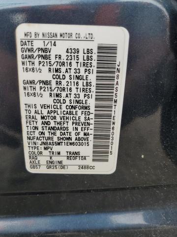 Photo 14 from auction – 2014 NISSAN ROGUE SELE with VIN JN8AS5MT1EW603015