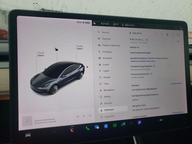 Photo 9 from auction – 2018 TESLA MODEL 3 with VIN 5YJ3E1EA4JF019983