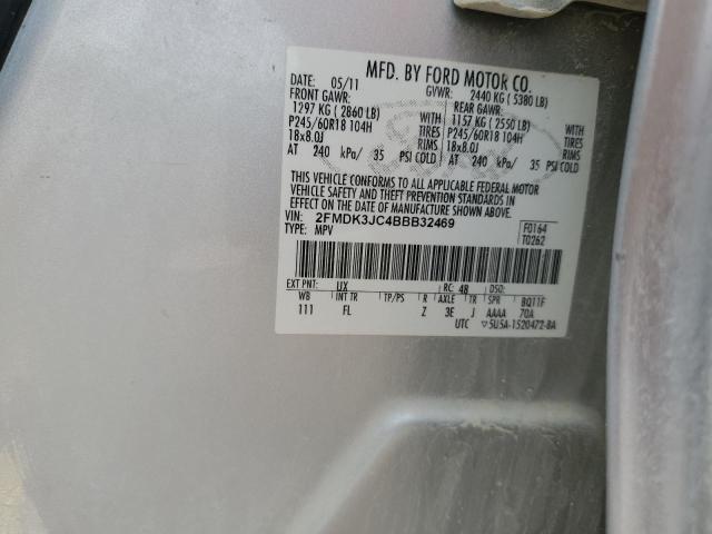 Photo 14 from auction – 2011 FORD EDGE with VIN 2FMDK3JC4BBB32469