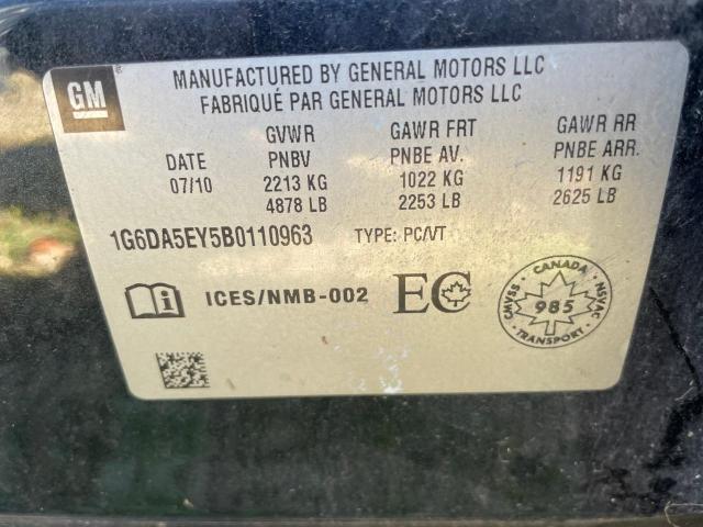 Photo 10 from auction – 2011 CADILLAC CTS with VIN 1G6DA5EY5B0110963