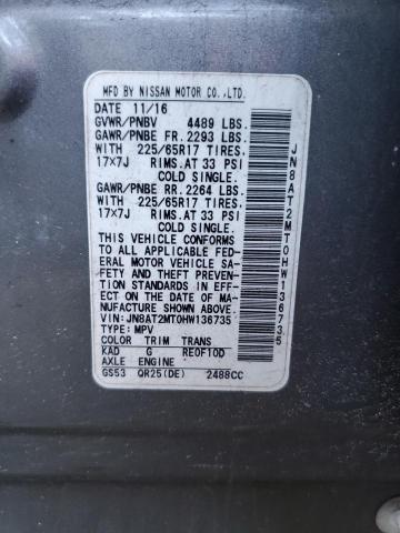Photo 14 from auction – 2017 NISSAN ROGUE S with VIN JN8AT2MT0HW136735