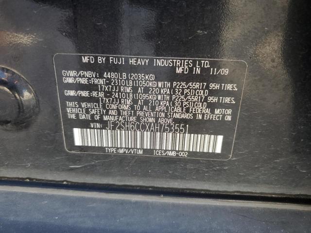 Photo 14 from auction – 2010 SUBARU FORESTER 2 with VIN JF2SH6CCXAH753551