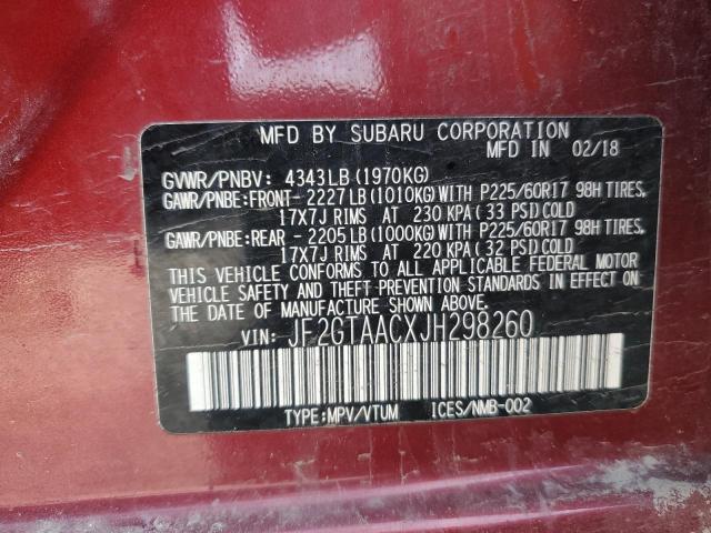 Photo 14 from auction – 2018 SUBARU CROSSTREK with VIN JF2GTAACXJH298260