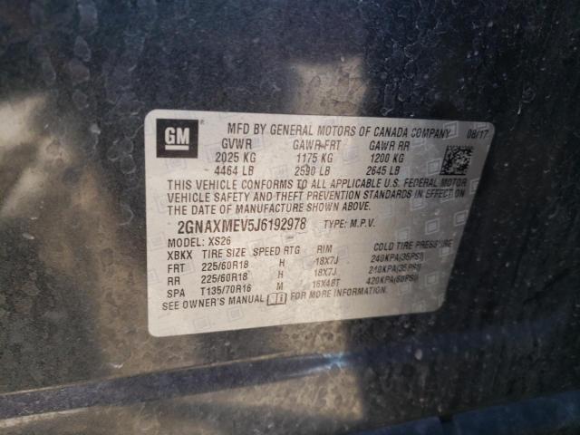 Photo 12 from auction – 2018 CHEVROLET EQUINOX PR with VIN 2GNAXMEV5J6192978
