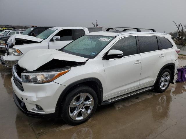 TOYOTA HIGHLANDER 2014 with VIN 5TDYKRFH2ES032354 - Photo from auction
