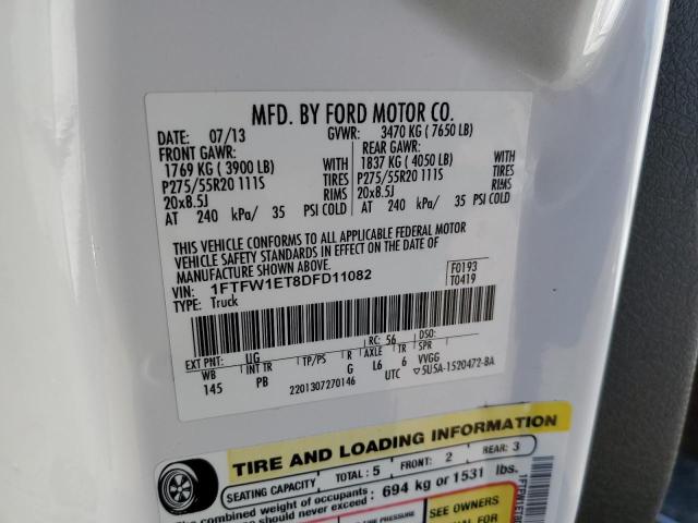 Photo 12 from auction – 2013 FORD F150 SUPER with VIN 1FTFW1ET8DFD11082