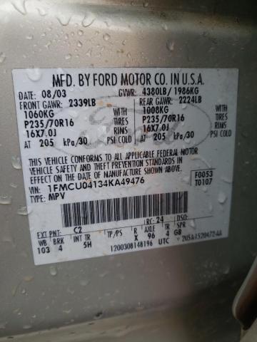 صورة رقم 14 من المزاد - 2004 FORD ESCAPE LIM مع VIN 1FMCU04134KA49476