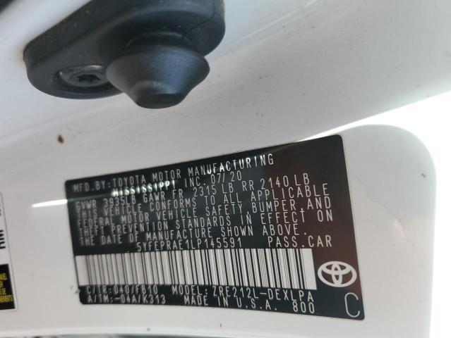Photo 12 from auction – 2020 TOYOTA COROLLA LE with VIN 5YFEPRAE1LP145591