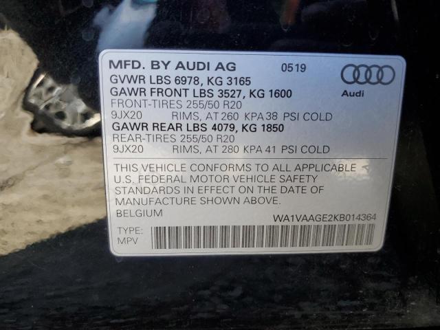 Photo 14 from auction – 2019 AUDI E-TRON PRE with VIN WA1VAAGE2KB014364