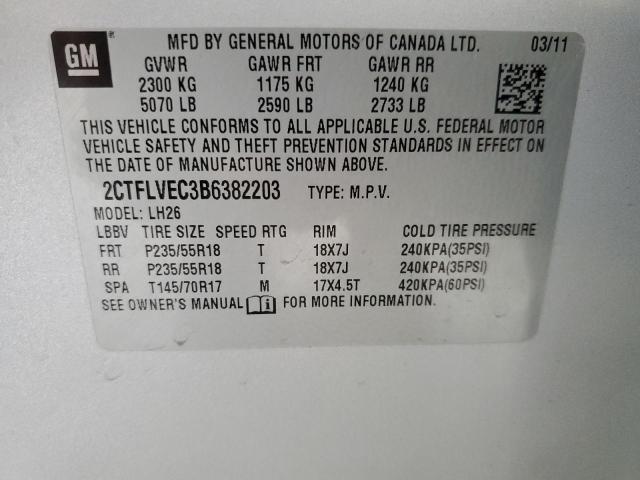 Photo 14 from auction – 2011 GMC TERRAIN SL with VIN 2CTFLVEC3B6382203