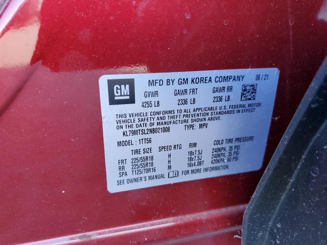 Photo 14 from auction – 2022 CHEVROLET TRAILBLAZE with VIN KL79MTSL2NB021008