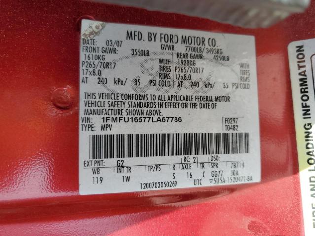 Photo 14 from auction – 2007 FORD EXPEDITION with VIN 1FMFU16577LA67786