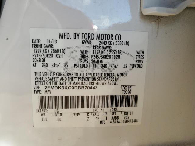 Photo 14 from auction – 2013 FORD EDGE LIMIT with VIN 2FMDK3KC9DBB70443