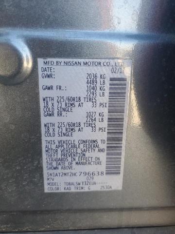 Photo 13 from auction – 2017 NISSAN ROGUE with VIN 5N1AT2MT2HC796638