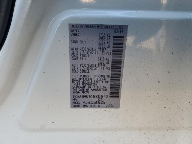 Photo 13 from auction – 2014 NISSAN PATHFINDER with VIN 5N1AR2MM2EC680942