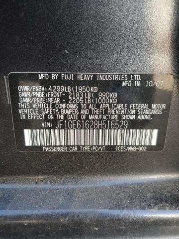 Фото 12 с аукциона – 2008 SUBARU IMPREZA 2. с VIN JF1GE61628H516529