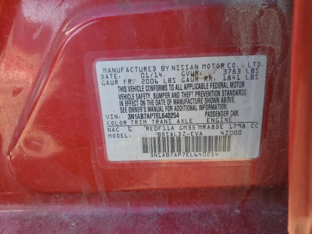 Photo 12 from auction – 2014 NISSAN SENTRA S with VIN 3N1AB7AP7EL640254