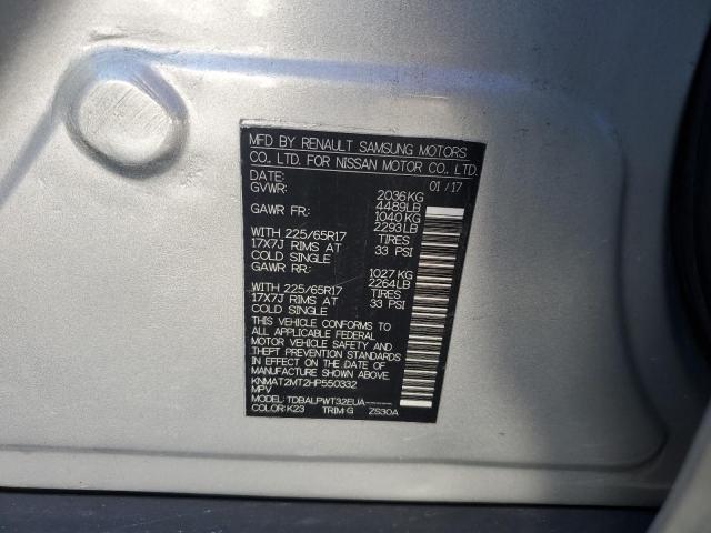 Photo 14 from auction – 2017 NISSAN ROGUE S with VIN KNMAT2MT2HP550332