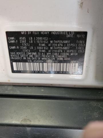 Photo 14 from auction – 2013 SUBARU OUTBACK 2. with VIN 4S4BRBKC7D3248182