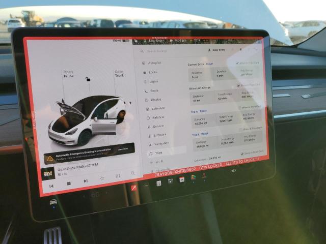 Photo 9 from auction – 2022 TESLA MODEL Y with VIN 7SAYGDEFXNF389602