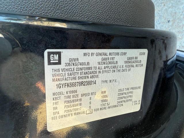 Photo 10 from auction – 2008 CADILLAC ESCALADE E with VIN 1GYFK66878R238014