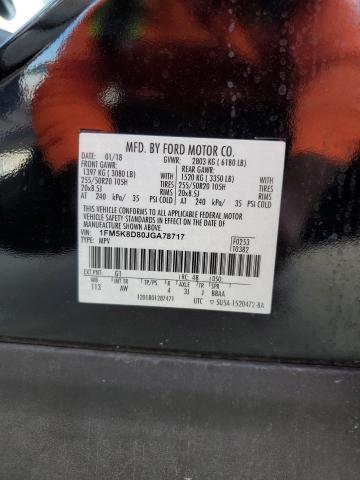 Photo 14 from auction – 2018 FORD EXPLORER X with VIN 1FM5K8D80JGA78717