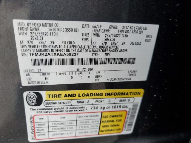Photo 14 from auction – 2019 FORD EXPEDITION with VIN 1FMJK2ATXKEA59237