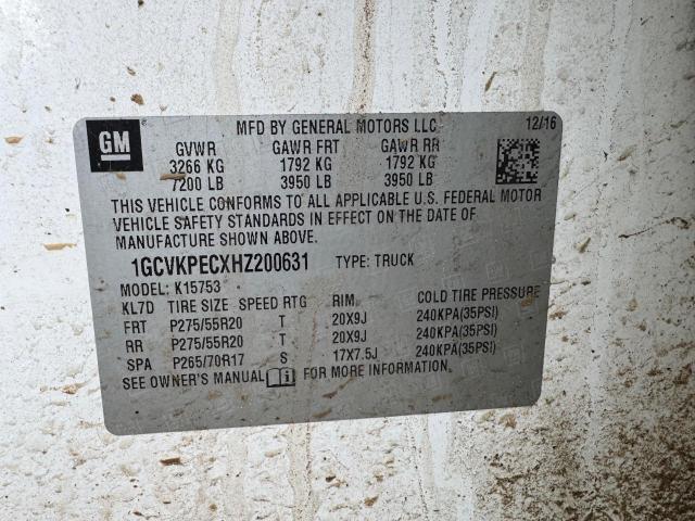 Photo 10 from auction – 2017 CHEVROLET SILVERADO with VIN 1GCVKPECXHZ200631
