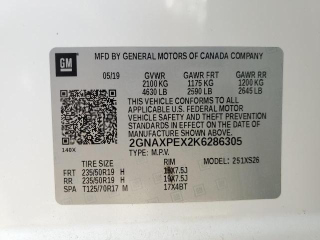 Photo 14 from auction – 2019 CHEVROLET EQUINOX PR with VIN 2GNAXPEX2K6286305